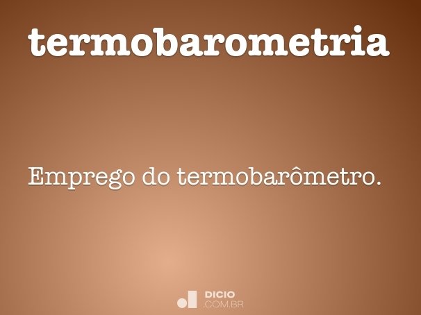 termobarometria
