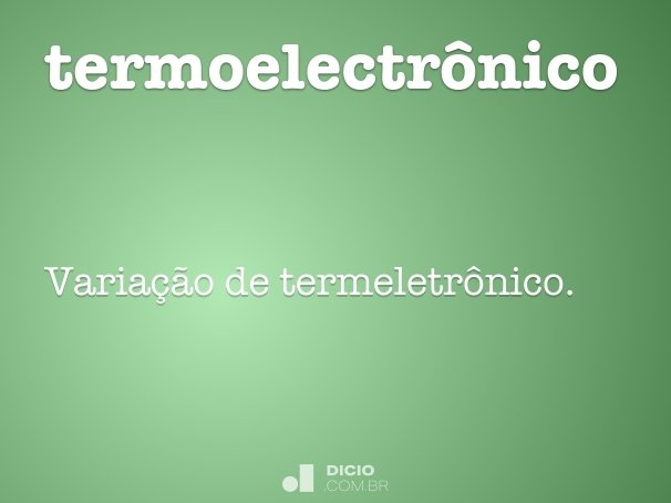 termoelectrônico