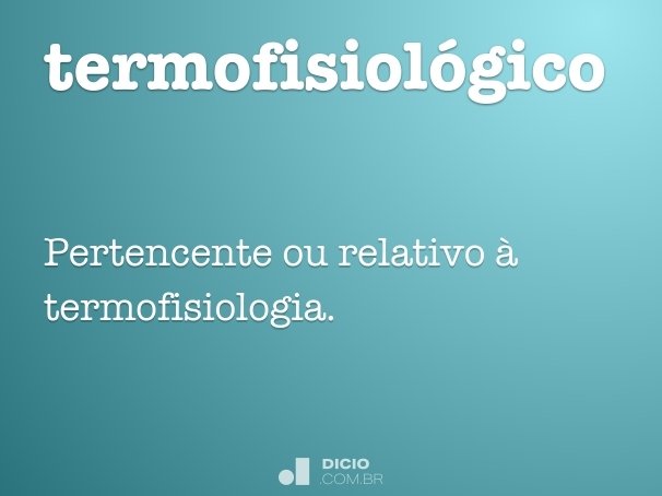termofisiológico