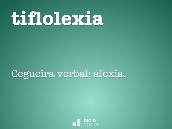 tiflolexia