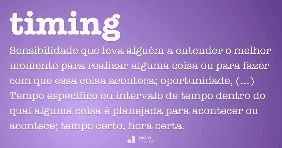 Timing Dicio, Dicionário Online de Português