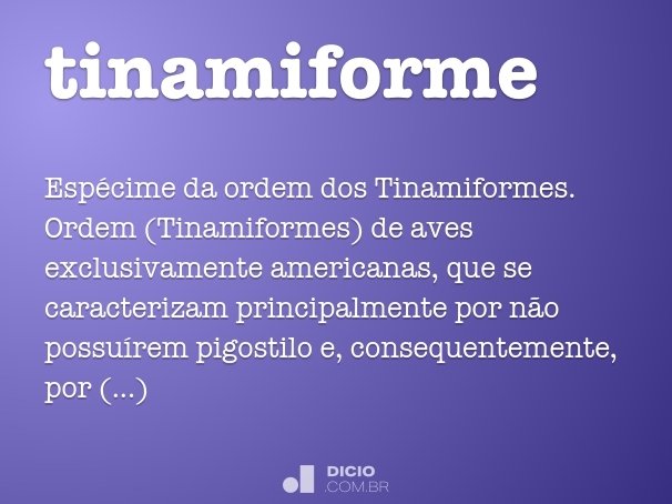 tinamiforme