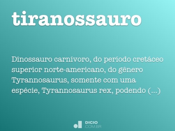 tiranossauro