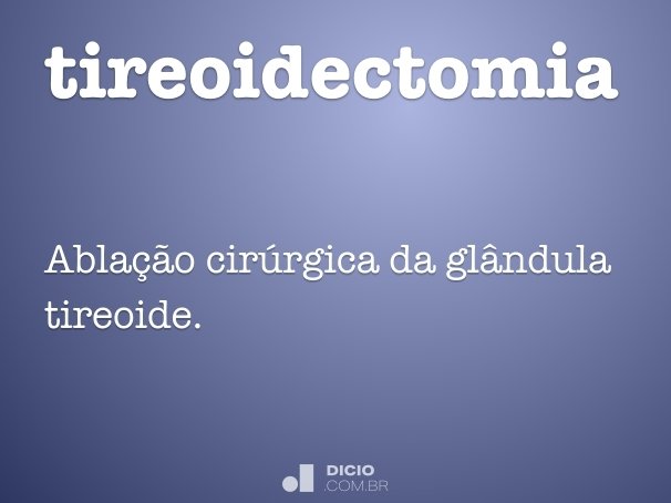 tireoidectomia
