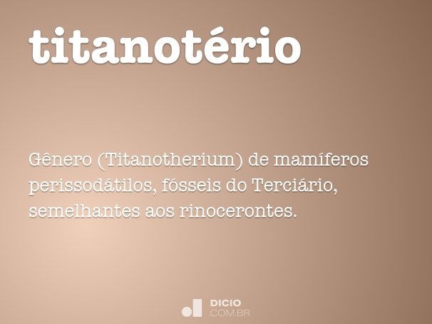 titanotério