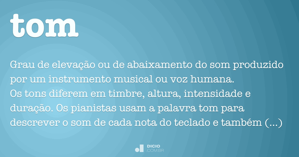 Tom Dicio, Dicionário Online de Português