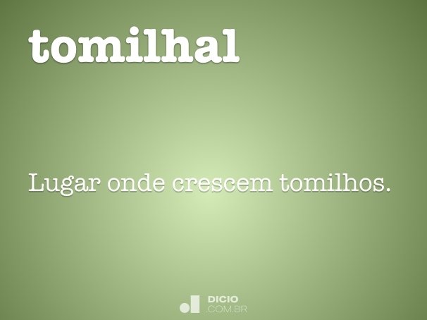 tomilhal