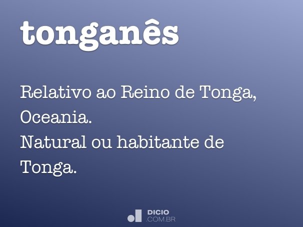 tonganês