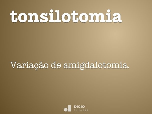 tonsilotomia