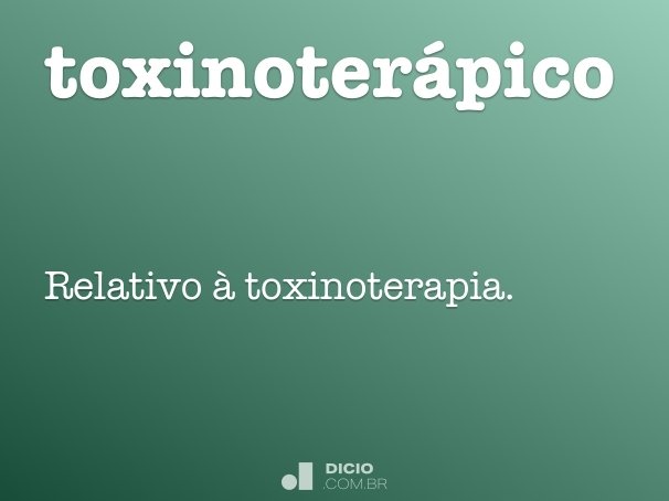 toxinoterápico