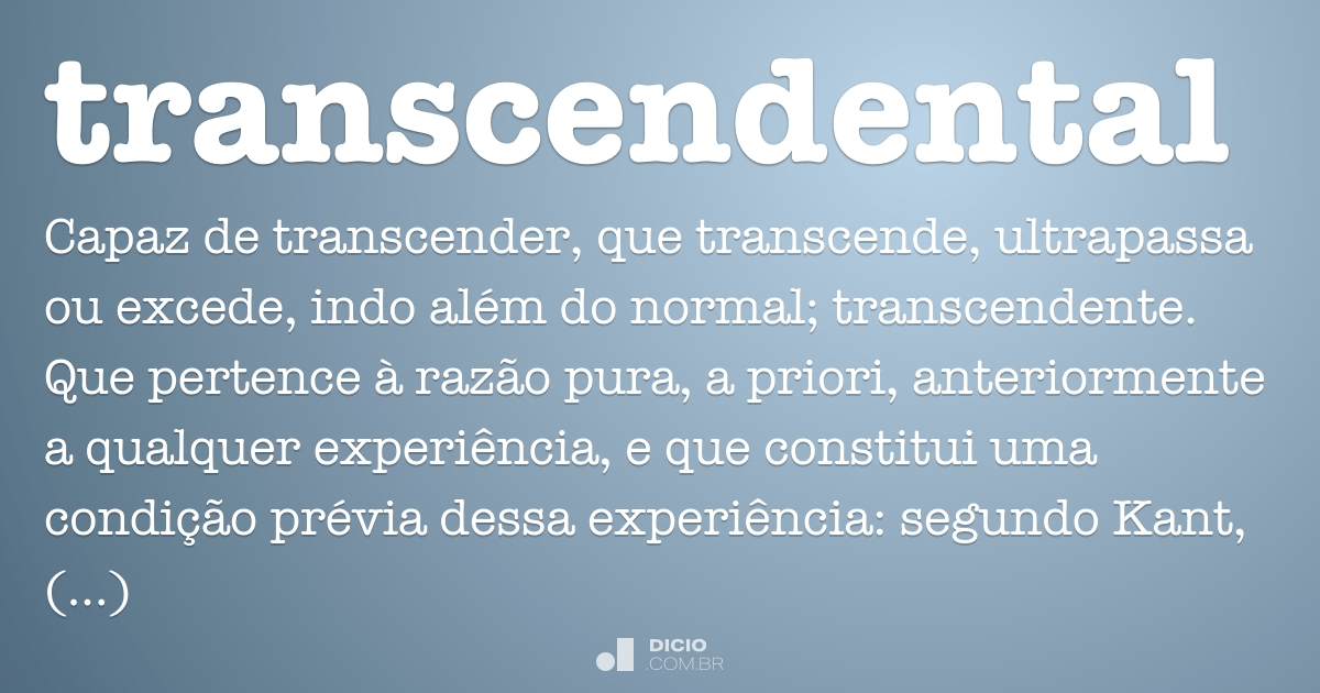 Transcendental Dicionário Online de Português