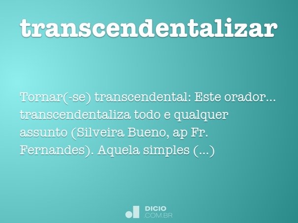 transcendentalizar