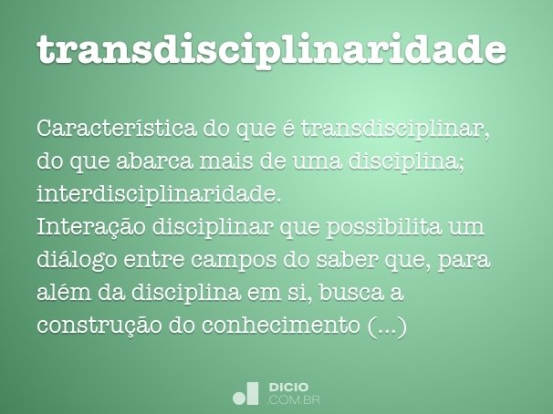 transdisciplinaridade