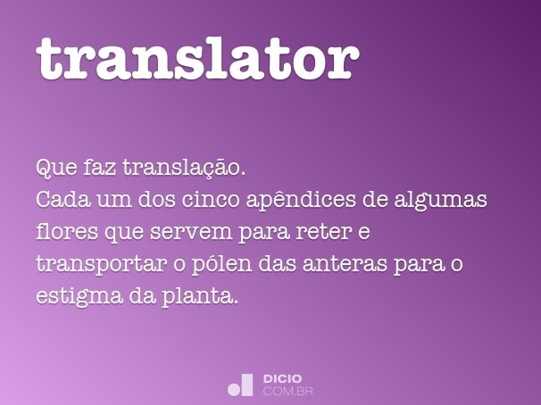 Traduciônimo - Dicio, Dicionário Online de Português