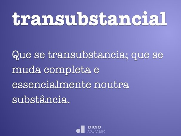 transubstancial