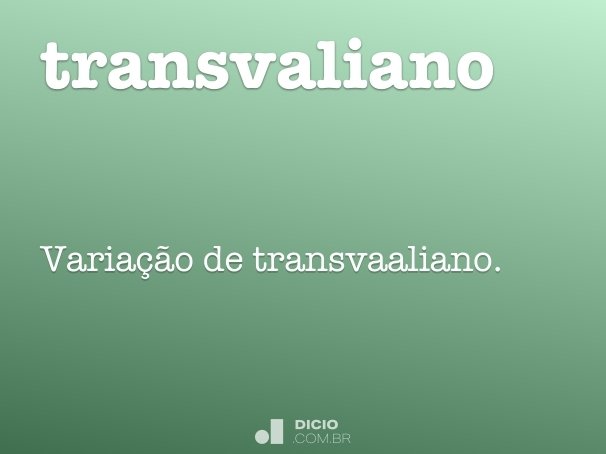transvaliano