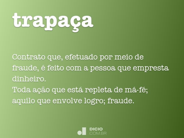 Trapaça - Dicio, Dicionário Online de Português