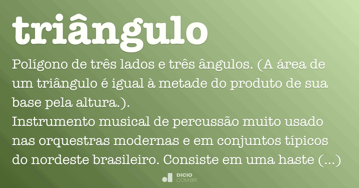 Triangulação - Dicio, Dicionário Online de Português