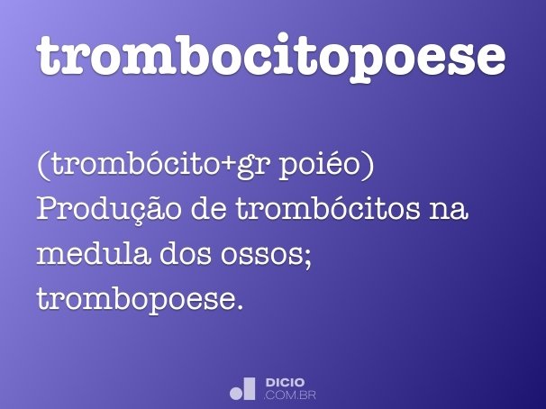 trombocitopoese