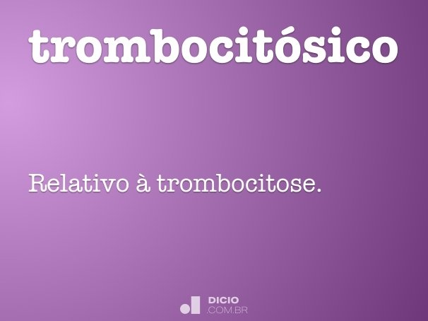 trombocitósico