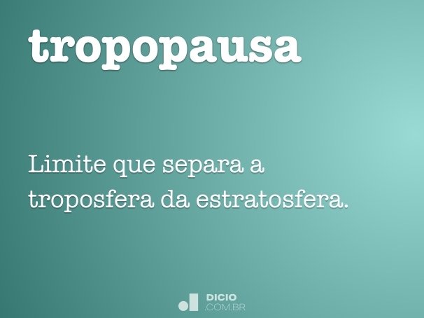 tropopausa
