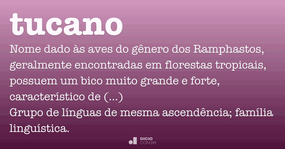 Qual é o feminino de tucano?