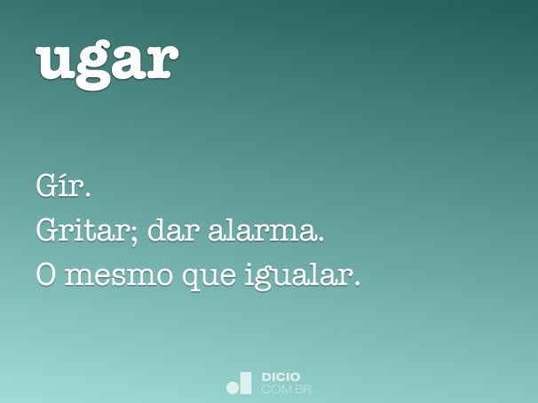 Uga - Dicio, Dicionário Online de Português