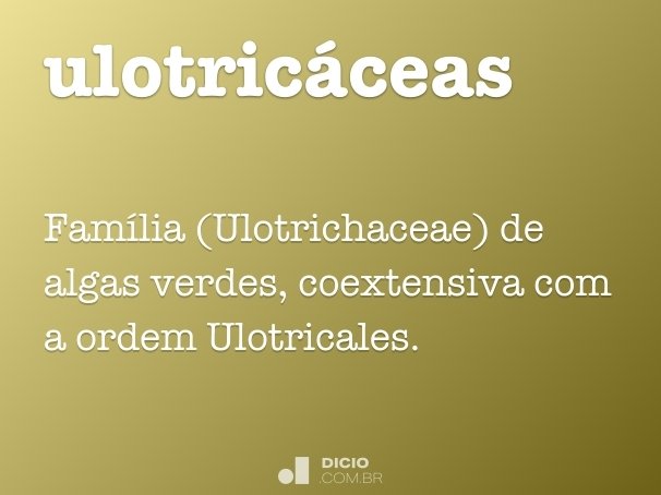 ulotricáceas