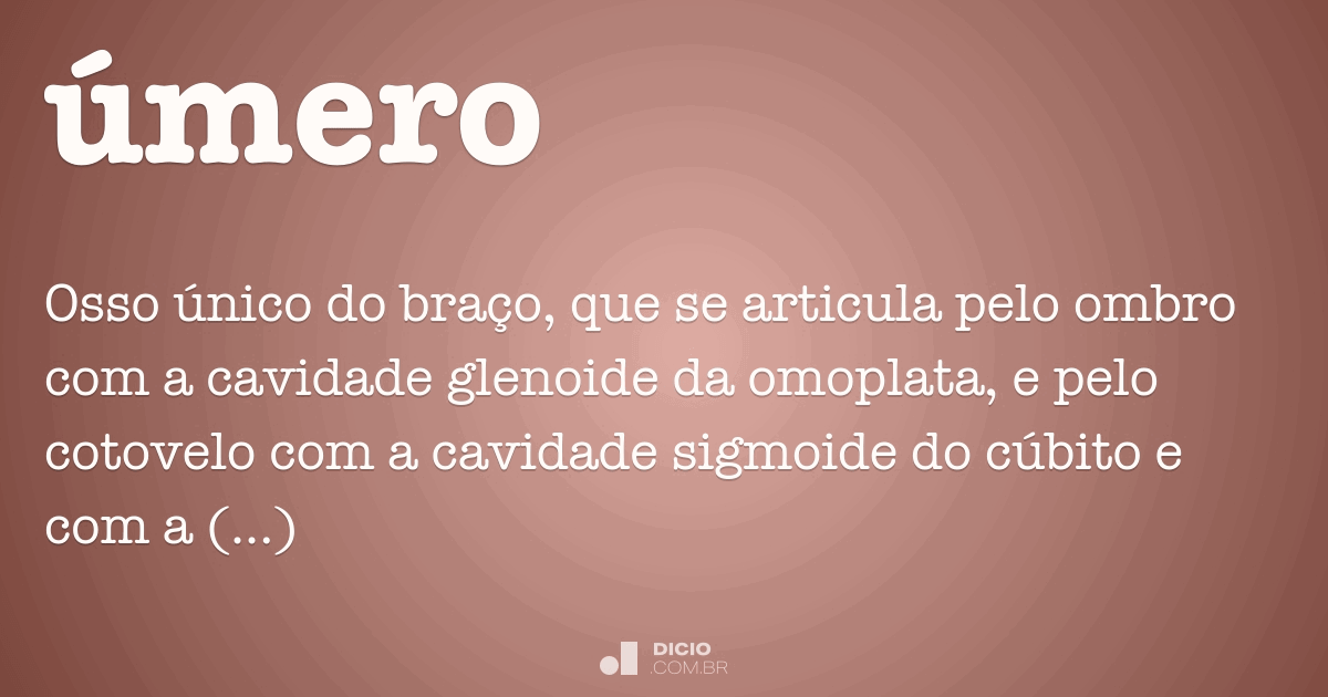 Úmero - Dicio, Dicionário Online de Português