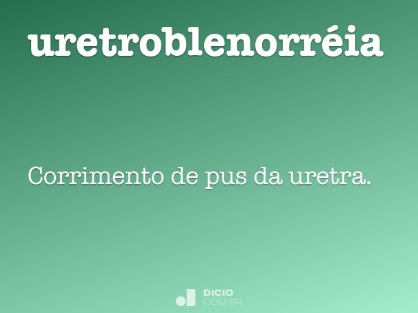uretroblenorréia