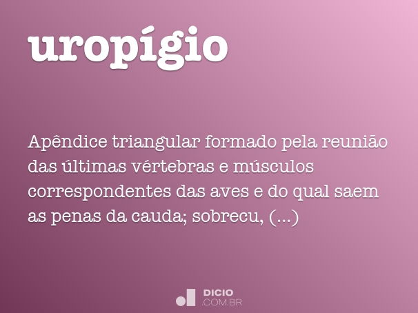 Uropígio - Dicio, Dicionário Online de Português