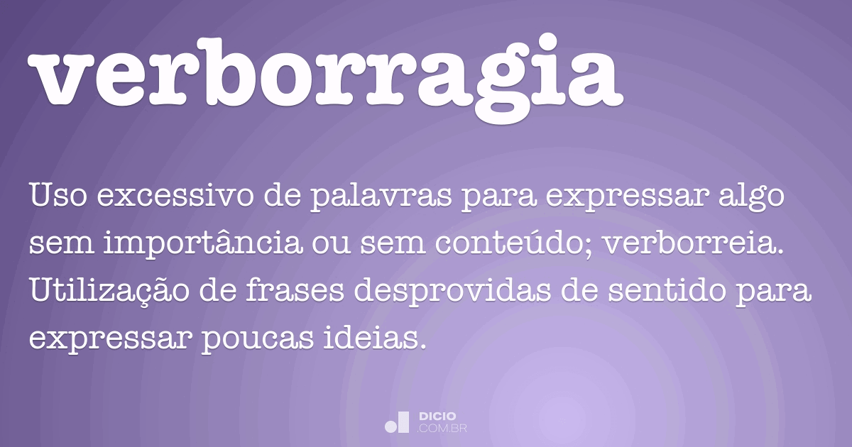 Verborragia  Palavras do vocabulário, Significado de palavras