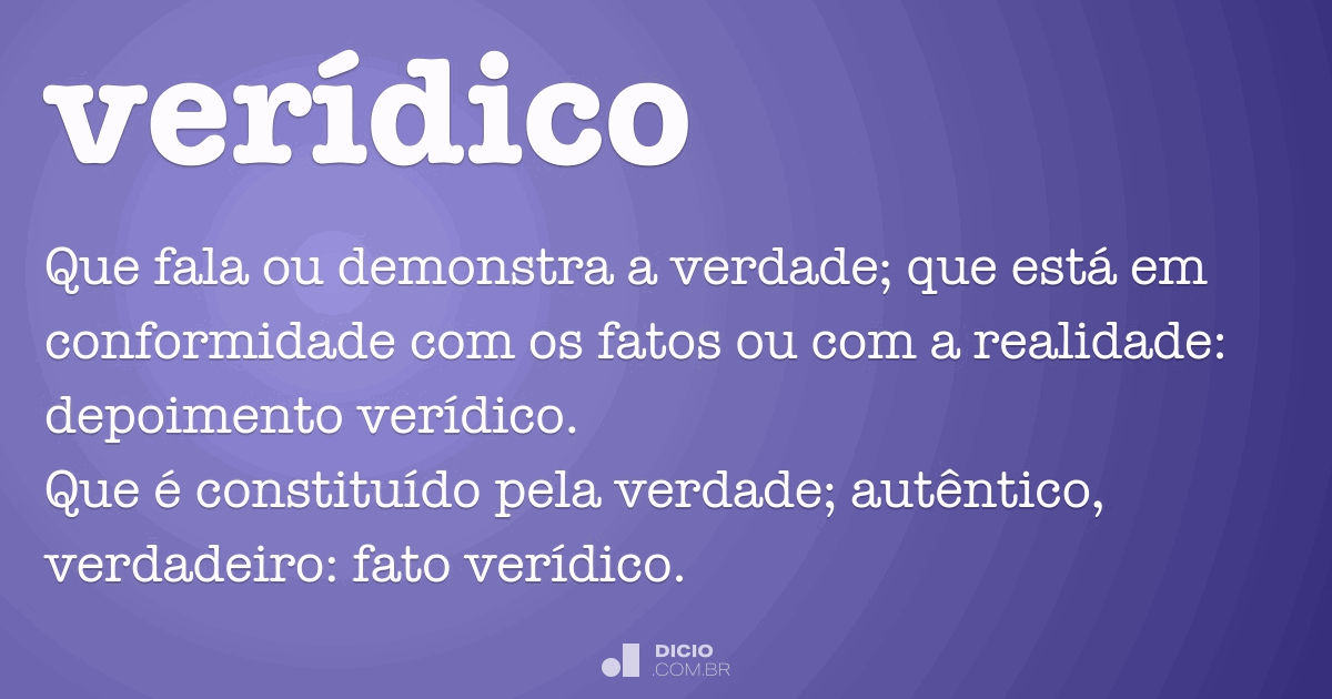 Veridico Dicio Dicionario Online De Portugues