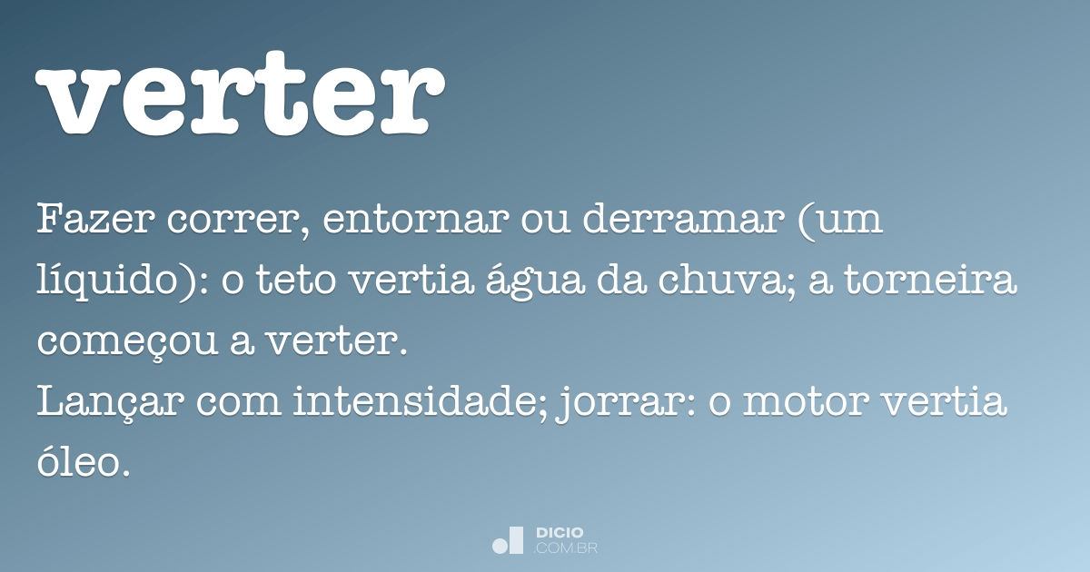 Verter Dicio Dicionario Online De Portugues