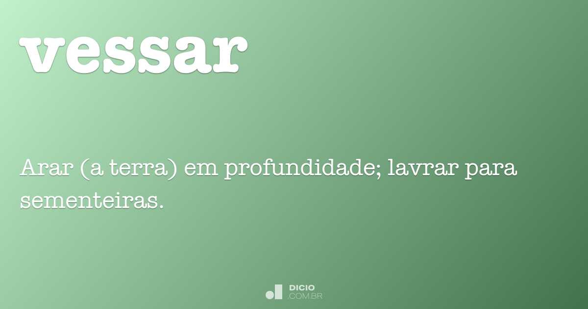 Vessar - Dicio, Dicionário Online de Português