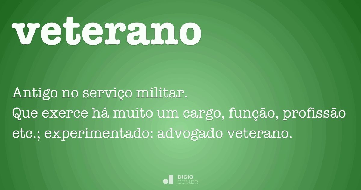 O que é veterano no jogo? Leia aqui: O que o veterano significa no jogo