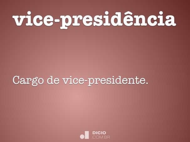 vice-presidência