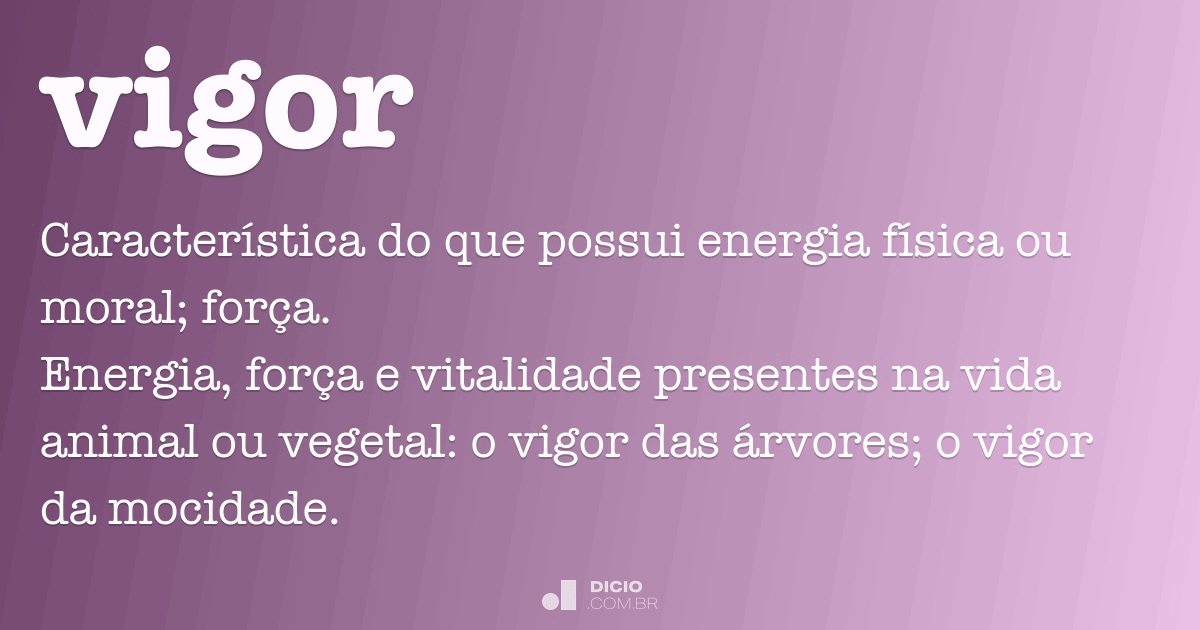 O que é estar em vigor?