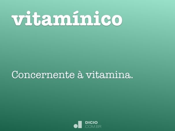 vitamínico