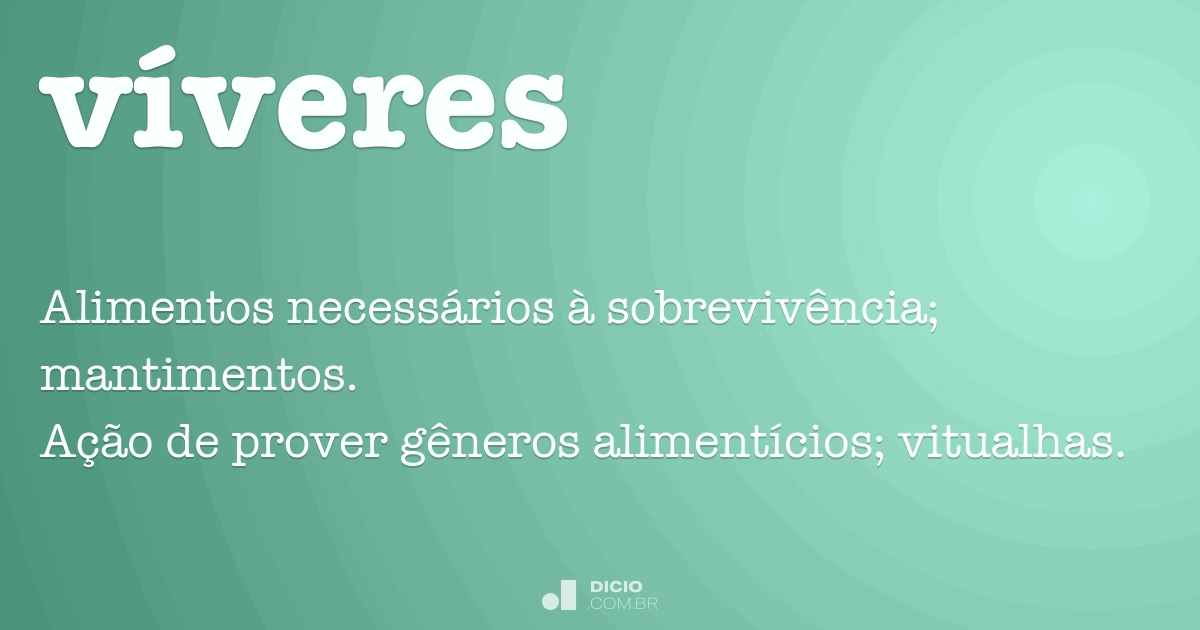 Víveres - Dicionário Online de Português