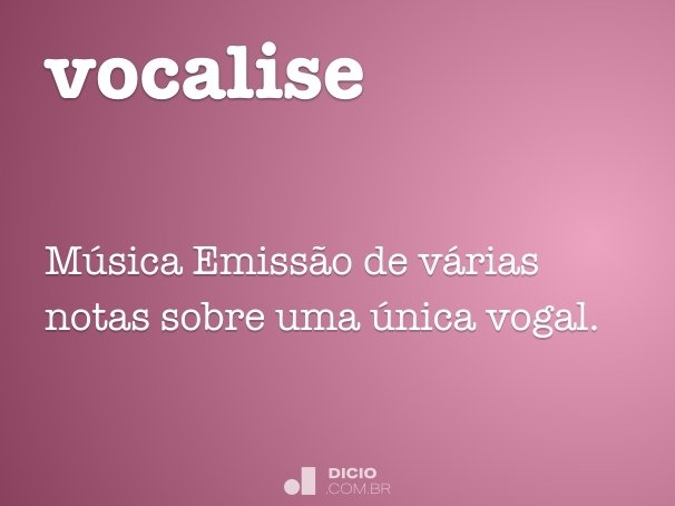 vocalise
