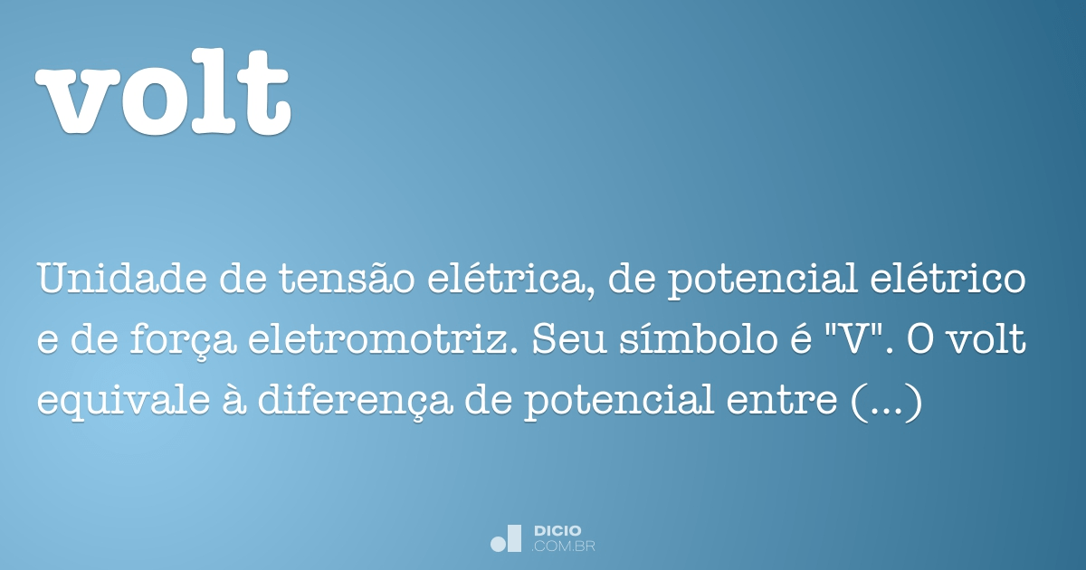 Volt Dicio Dicionario Online De Portugues