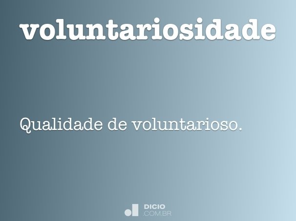 voluntariosidade