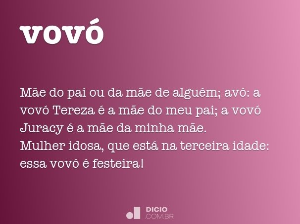 Vovó - Dicio, Dicionário Online de Português