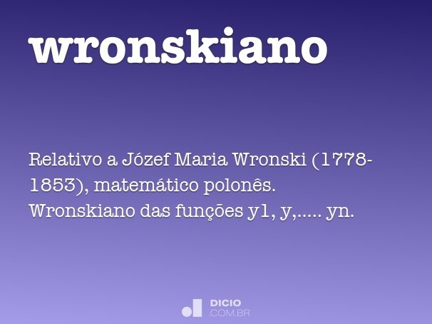 wronskiano
