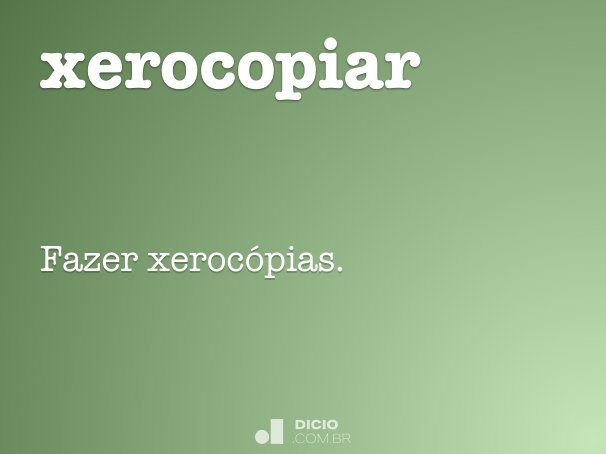 xerocopiar